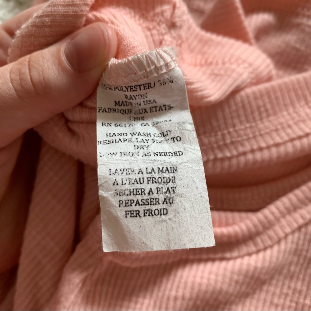 Free People Light Pink Racerback Tank Top Size Medium - Picture 7 of 7